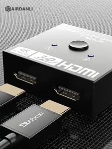 HD Switch 2 Ports Bi-directional 1x2 / 2x1 HDMI Switcher Splitter Ultra HD 4K 1080P 3D HDR HDCP for PS4 Xbox HDTV