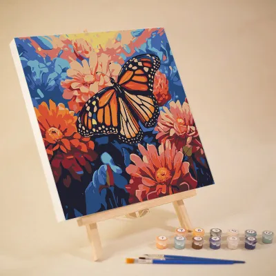 Floral Landscape DIY Color-by-Number Painting