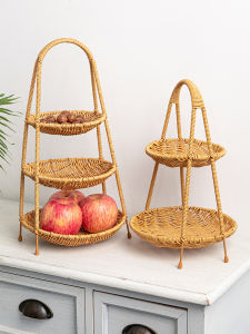 Thùng Đựng Trái Cây Hai Lớp Thủ Công Bằng Tre Thùng Đựng Trái Cây Và Đĩa Đựng Trái Cây Dùng Trong Nhà Để Đựng Đồ Ăn Nhẹ Và Kẹo