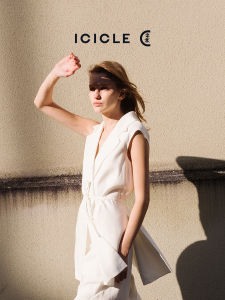 ICICLE | Summer Linen Blend Elastic Waistcoat