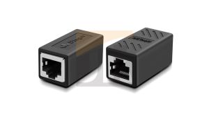 RJ45 ethernet cable adapter connector Extender Female to Female Black Coupler ( cat6 cat5e cat5 )