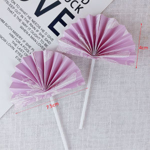 New Chinese Style Birthday Cake Decoration Fan Screen Health Longevity Grandpa Grandma Ornaments Festive Celebration Supplies