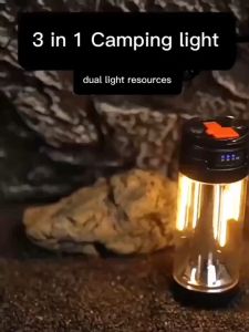 Senter Lentera Camping LED Multi Fungsi 3 in 1 Magnetic + Powerbank Capsule COD