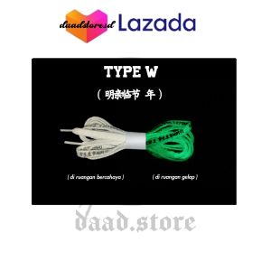 ORIGINAL Shoelaces/tali sepatu katakana Glow in the dark by daad.co Type W