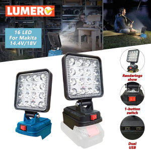 For Makita 14.4V-18V Li-ion Battery Lantern Outdoor Flashlight 4 Inch Cordless LED Work Light Camping Lamp Emergency Lighting
