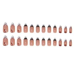 Halloween Bat Short Almond Removable Press on Nails 24pcs Set Fake Nail Enhancements Easy Application Beauty Tools