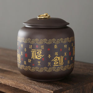 Large Size Purple Clay Tea Leaf Canister Airtight Moisture Proof Half Pound Storage Box Empty Container for Household Use