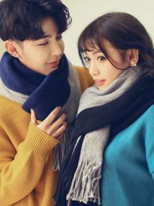 Christmas Gift Winter Heattech Couple Scarf Female Male Fashion Fancy Easiest for Match Student Scarf Gift Box