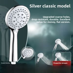 Home Bathroom Shower Head Set Boosting Spray Nozzle for Hot Water Heater Bath Shower Bath Dominator Fixed Rotatable Bracket