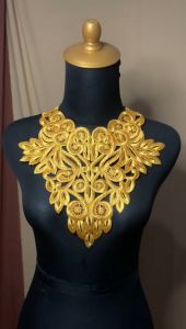 Renda Bordir Hiasan Dada Coker Anak Motif Bunga Tulip