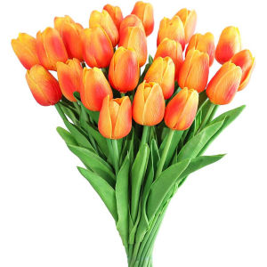 10PCS Artificial Flower Real Touch Tulip Scrapbooking Vase for Home Decor Wedding Garden Rose Arch Garland  Mothers Day Bouquet