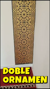 STENSIL MAL ORNAMEN ARABIC doble ornamen pendek