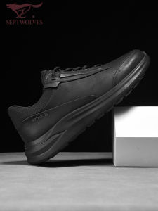 Septwolves Mens Outdoor Casual Shoes 2025 New Style Commuter Work Shoes Soft Bottom Heightening Sports Shoes Breathable round Toe