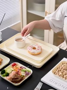 Worthbuy Snack Plate Set Dried Fruit Tray Spit Bone Dish Dessert Plate Cake Plate Utensils Dulang Kek Pinggan Snek 零食盘