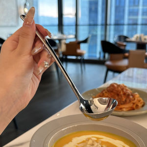 Stylish 18/10 Stainless Steel Soup Spoon Deep Bowl Head Egg Shape Self Kept Version Beautifully Designed Large Soup Spoon