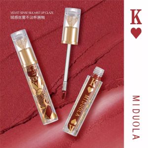 MIDUOLA Velvet Matte Lip Glaze Long-lasting Waterproof Non-stick Cup Color Boosting Moisturizing Daily Use Glass Bottle