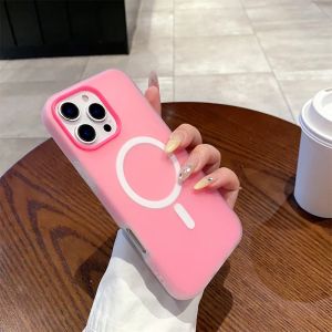 Luxury Candy For Magsafe Wireless Charge Matte Case For iPhone 17 11 12 13 14 15 16 Pro Max Plus Magnetic Bumper Cases Cover