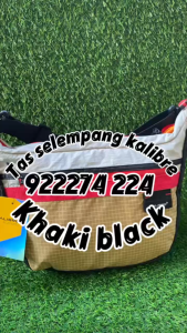 Kalibre Tas Selempang Pria Travel Pouch Hemlock 05 Khaki Black 4L Kalibre 922274224