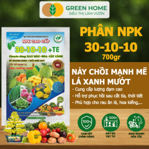 Phân Bón NPK 30-10-10+TE Greenhome Gói 700Gr Giúp Cây Đẻ Nhánh Bung Chồi Nhú Đọt Tốt Rễ