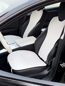 Ice silk seat cover white For tesla model y model 3 2026-2018 Ventilation heat dissipation stain preventi interior accessories