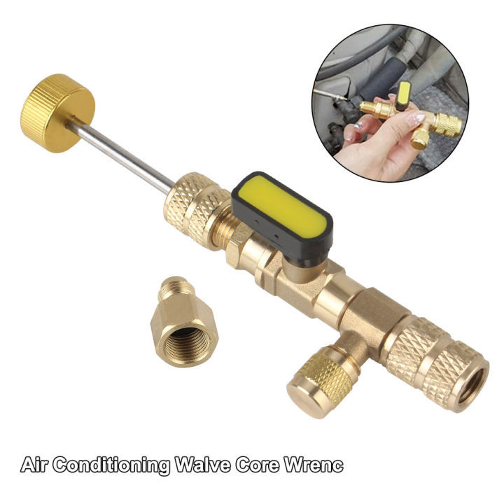 Safety Adapter R22 R410A AC Valve Car Air Conditioning Refrigerant