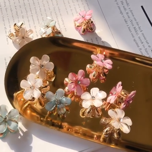 Nhiều màu sắc bán chạy kim cương giả hoang dã bán chạy hoa mận kẹp nhỏ gạy kẹp tóc gãy đỏ lưới kẹp phụ nữ kẹp đầu mũ đội đầu đơn giản