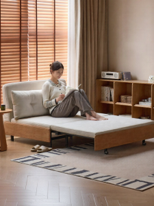 WEISHA | Foldable Adjustable Solid Wood Sofa Bed