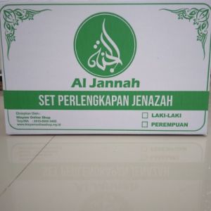 Perlengkapan Merawat Jenazah | Al Jannah Komplit | Kain Kafan 16M × 12M | 1 set Sabun Mandi | 1 Set Alat Medis | Tikar Pandan | Air Mawar | Parfum | Cendana | Kapur Barus Dll