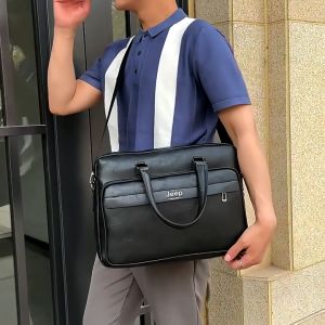 JEEP Men Business Vintage Briefcase PU Leather Shoulder Messenger Bag Beg Silang Lelaki
