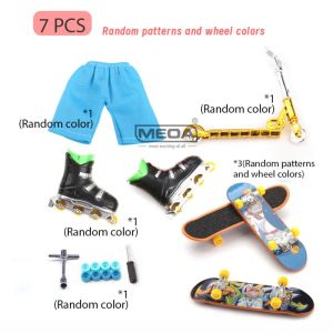 Profession Finger Boarding DIY Ramp Park Finger Scooter Finger Skateboard with Metal Bridge Skate Trucks Kid Pocket Toys Gift