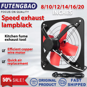 Industrial Window Exhaust Fan 8/10/12/14/16/20 inch All-metal Mute Ventilation Fan Household Toilet Kitchen Window Exhaust Fan Powerful Changing Fan High Volume High Suction Ventilation Equipment