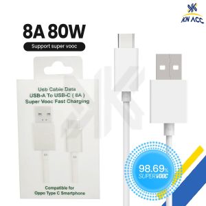 [KN ACC] KABEL DATA CHARGER 8A 80W TIPE TYPE C SUPER VOOC FAST CHARGING FOR OPPO RENO 6 7 8 9 FIND X