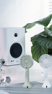 ROBOT USB Mini Fan RT-BF19 Putih Hijau - Garansi 1 Tahun - Distributor Resmi, Anggrek Store
