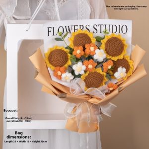 Handcrafted Wool Flowers Birthday Gift
