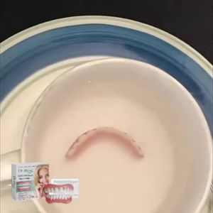 OUHOE | Soft Denture Silicone Kit Temporary Tooth Upper Lower Veneers Denture Decoration Set Fake Teeth Veneers Smile Correction Kit