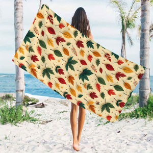 autumn leaves star Quick Drying Microfiber Beach Towel Lightweight for Swimming Camping Yoga - Bath Towel