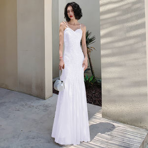 Shiny Evening Gown Womens New 2025 High-End Elegant Beautiful Fish-Tail Skirt Luxury Small Audience Evening Dress Party Dress