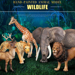 Coolplay | Simulation Wild Animal Elephant Lion Graffe Brown Bear Action Figures Wildlife Sika Deer Hippo Zebra Crocodile Figurines Kid Toy