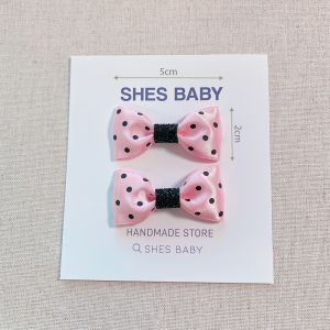 Full Coverage Cloth Edge Clip Baby Cherry Polka Dot Hair Accessories Girls Side Clip No Damage Hair Accessories for Infants
