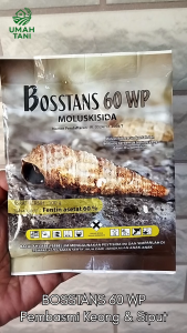 MOLUSKISIDA PESTISIDA BOSSTANS 60WP 100 GRAM Obat Hama Siput dan Keong Sawah Pertanian Tambak