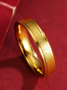 Sand Gold Full Sky Star Ring Matte Flash Wedding Gift Personalized Couple Jewelry Copper Plated Gold Fashionable Alloy Ring