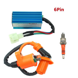 High Quality Racing Performance CDI Ignition Coil Spark Plug 5Pin 6Pin/Set for Gy6 150cc 125cc 50cc WEQ Ignition Spark Plug