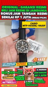 CASIO ORIGINAL - CASIO MTP-VD200L-1BUDF - MEN NG - Kulit - Hitam - Jam dunia JD18ST # Jam Tangan Pria Jam Pria Jam Tangan Anti Air + CASIO MTP-VD200L-1B MTP VD200L 1B MTP-VD200L VD 200 L MTPVD200 MTP-VD200 MTPVD200L MTP-200 $ KL S001