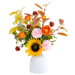 2025 New Silk Flower Bouquet High-End Living Room Indoor Tea Table Dining Table Decoration Potted Plant Ornament Artificial Flowers
