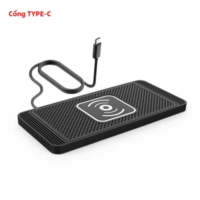 Sạc Không Dây Nhanh Cho Ô Tô Đế Sạc Cảm Ứng Đa Năng Cho iPhone 17/16/15 Samsung Xiaomi Với Thiết Kế Silicon Chống Trượt