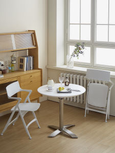 Modern Simple Folding round Coffee Table Dining Table Leisure Balcony Square Reception Table Furniture Home Residential