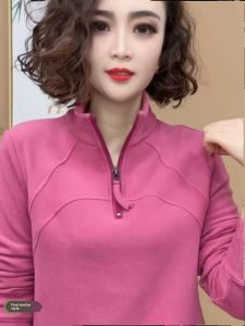 QIAOXIZI | Warm Slimming Half-Zip Fleece Lined Turtleneck Top