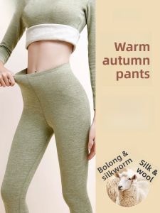 MiiOW | Womens High Waist Thin Cotton Wool Autumn Pants Silk Velvet Warm Trousers Winter Base Layer Pants Long Pants Department Store