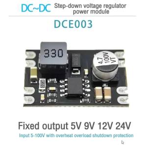Aideepen | DC-DC Buck Step-Down Power Supply Module 7-100V to 5V 9V 12V 24V 2A Voltage Adjustable Buck Converter Module Voltage Regulators