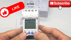 Công tắc hẹn giờ 2 kênh  ALION AHC812 AHC-812 230Vac 24h 7 ngày 16A 58 chương trình BH 12T